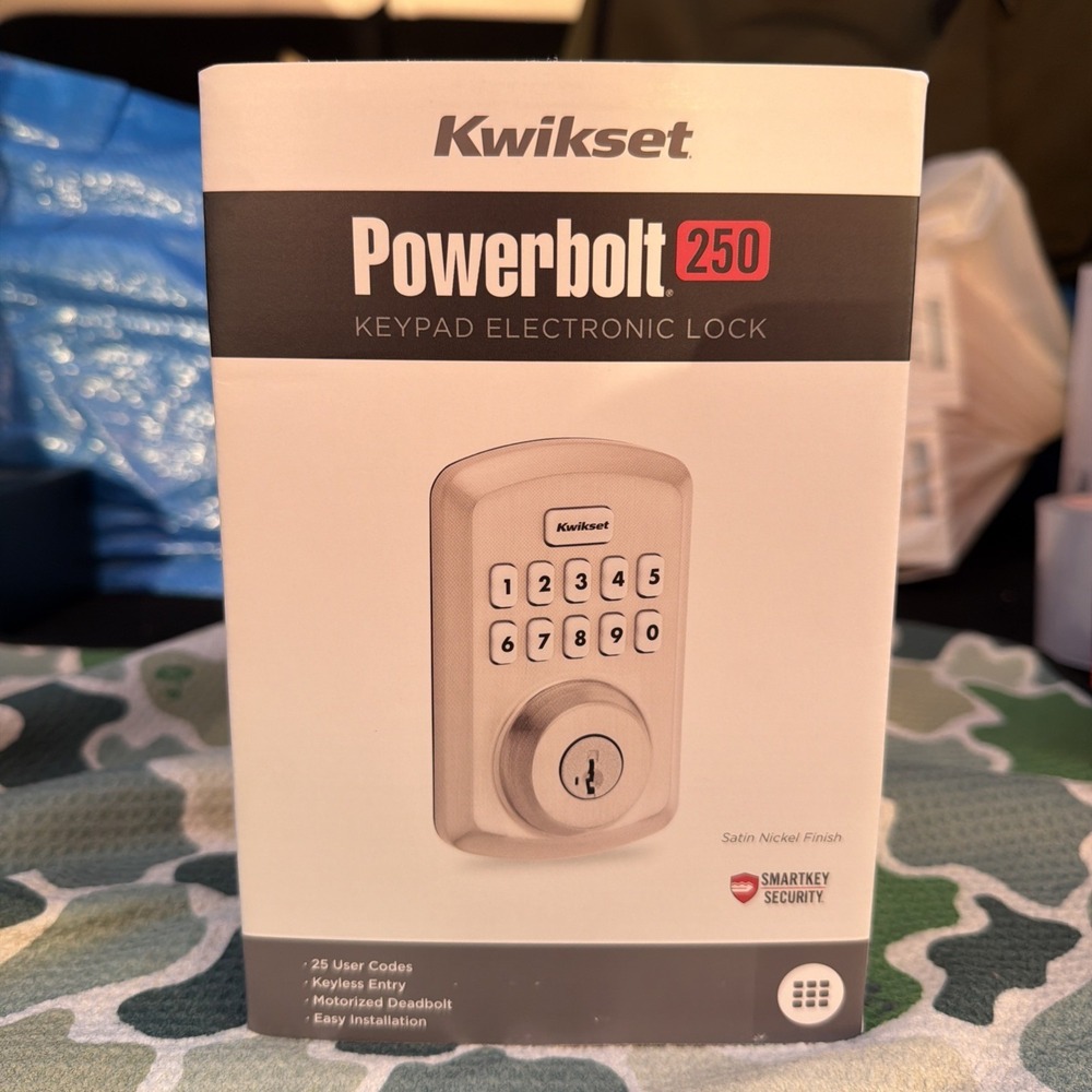 Kwikset Powerbolt 250 10-Button Keypad Satin Nickel Door Lock